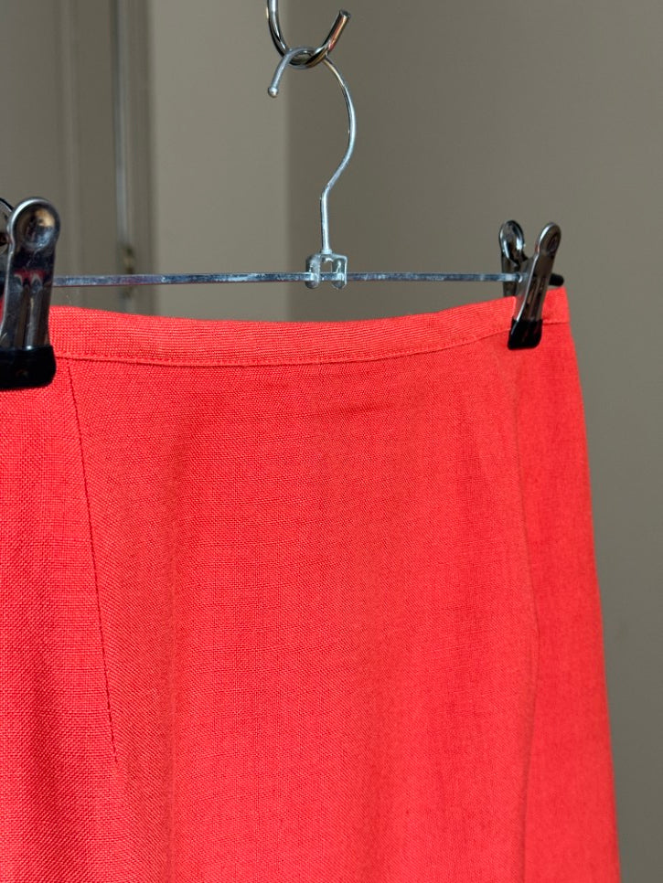 Linen-blend tailored mini skirt (XS)