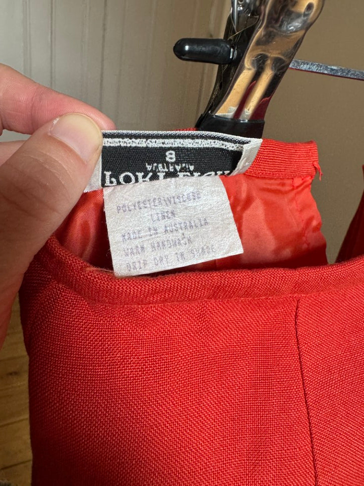 Linen-blend tailored mini skirt (XS)