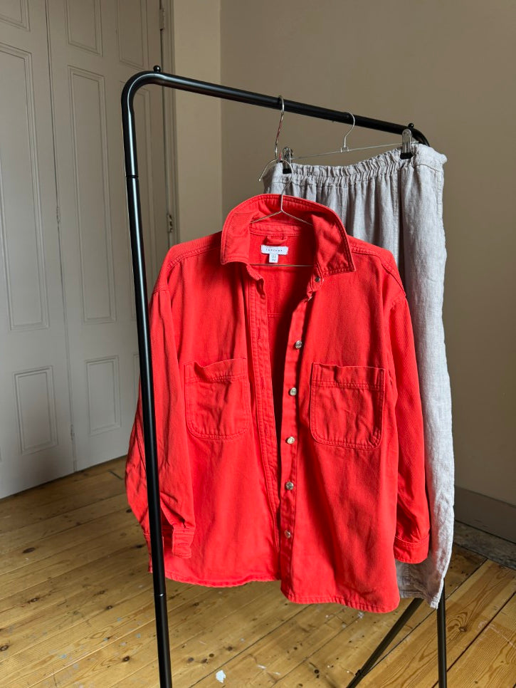 Denim chore / utility shacket (S / M)