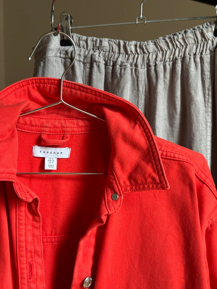 Denim chore / utility shacket (S / M)