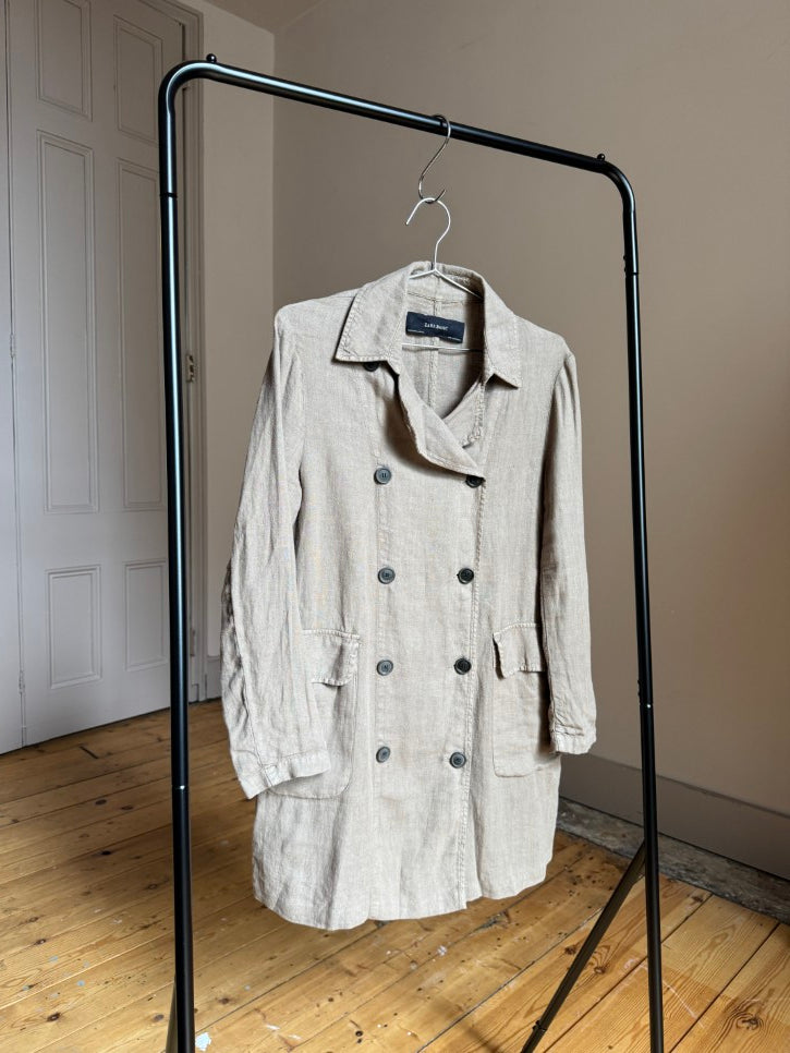 Linen-style trench coat (XS / S)