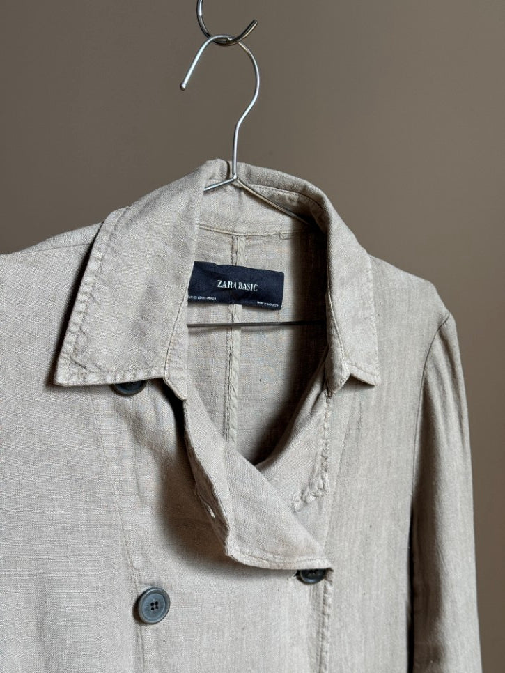 Linen-style trench coat (XS / S)
