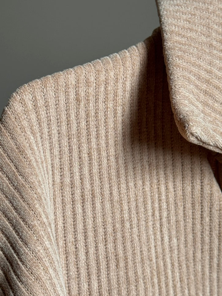 Corduroy Long Sleeved Polo (M)