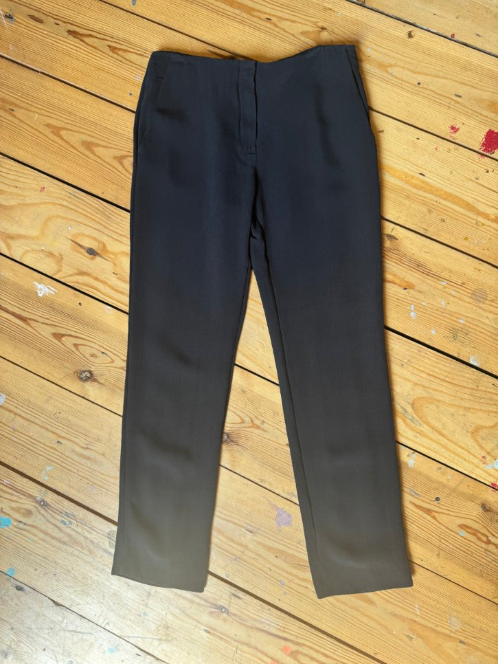 Tailored wool silk blend trousers (S)