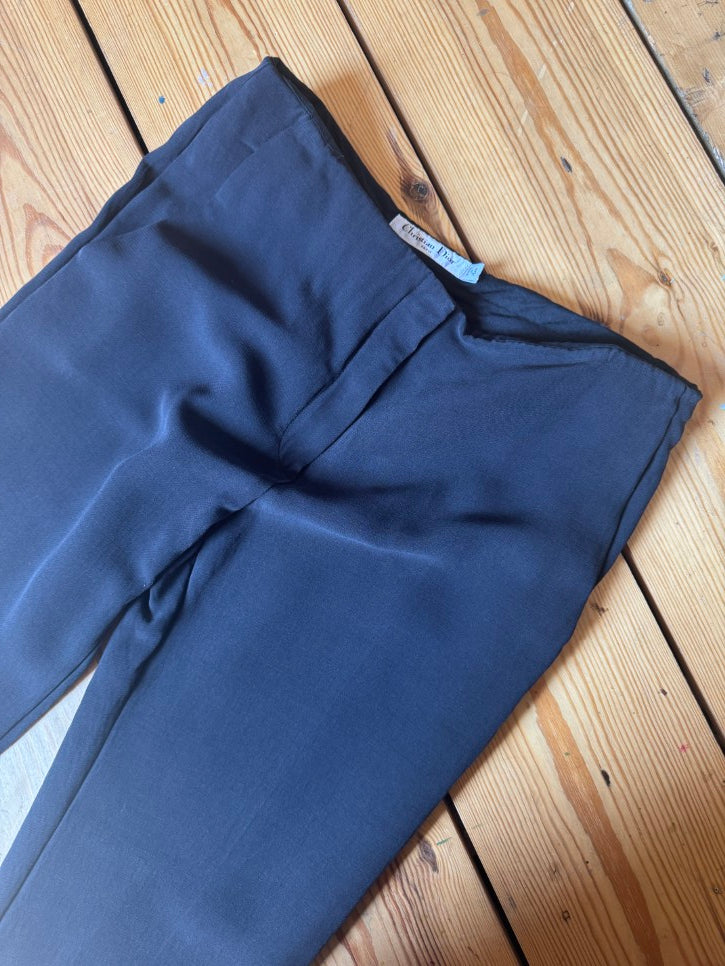 Tailored wool silk blend trousers (S)
