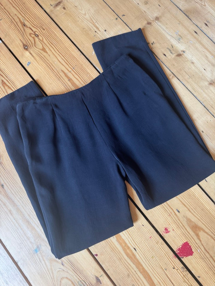 Tailored wool silk blend trousers (S)