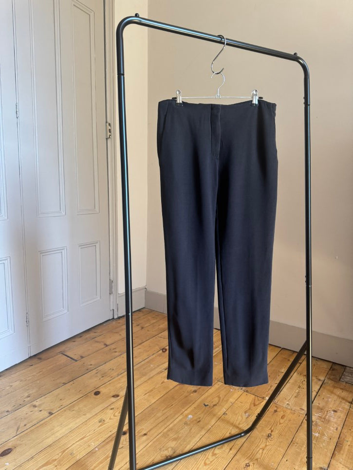 Tailored wool silk blend trousers (S)