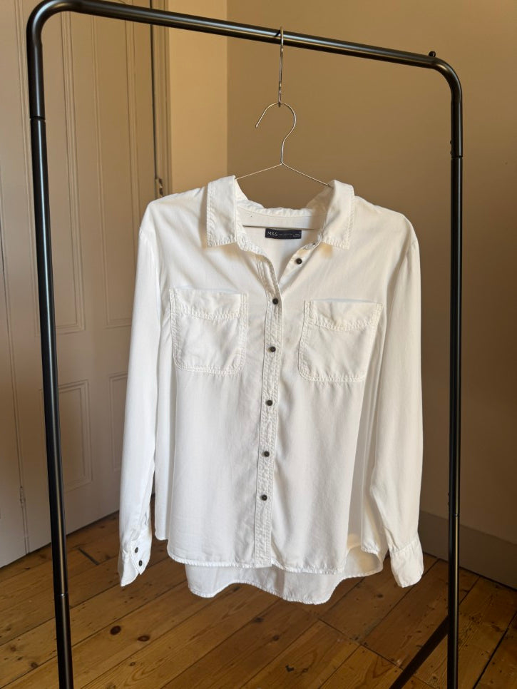 Brushed cotton button down shirt (M / L)