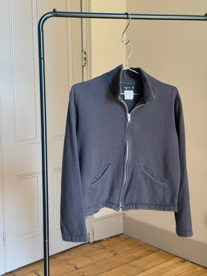 Zip through jersey cardigan jacket (S)