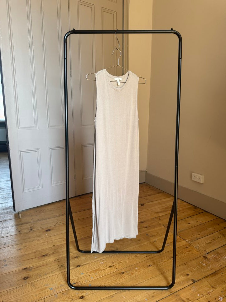Jersey column sleeveless maxi dress (S)