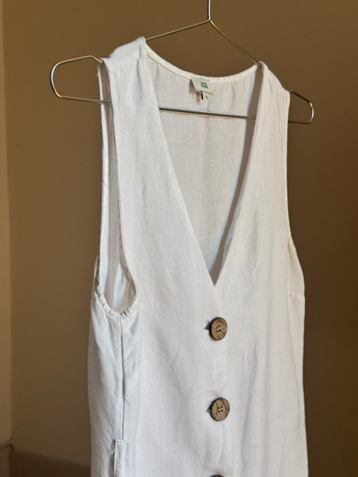 Linen blend waistcoat (M)