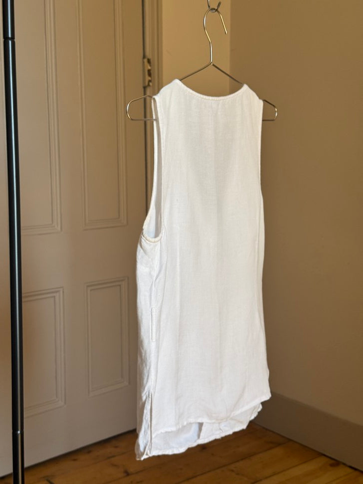 Linen blend waistcoat (M)