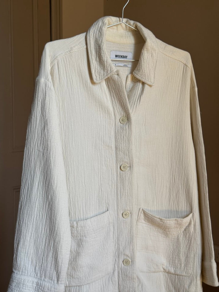 Textured cotton chore jacket (M)