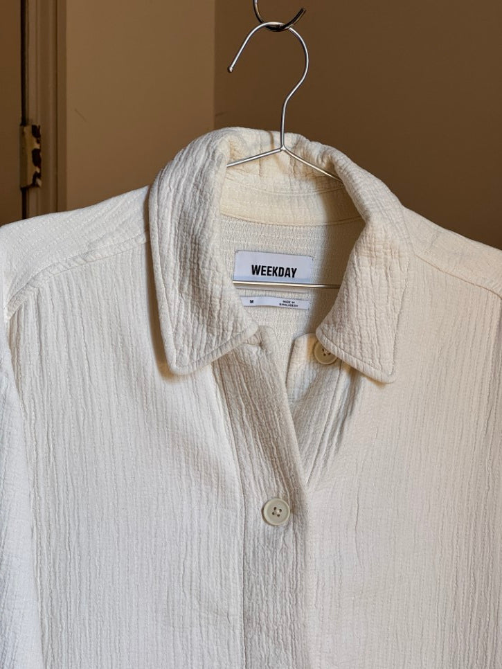 Textured cotton chore jacket (M)