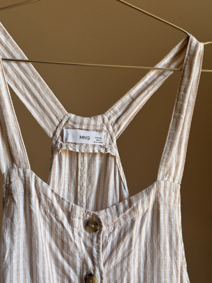 Linen striped jumpsuit (M)