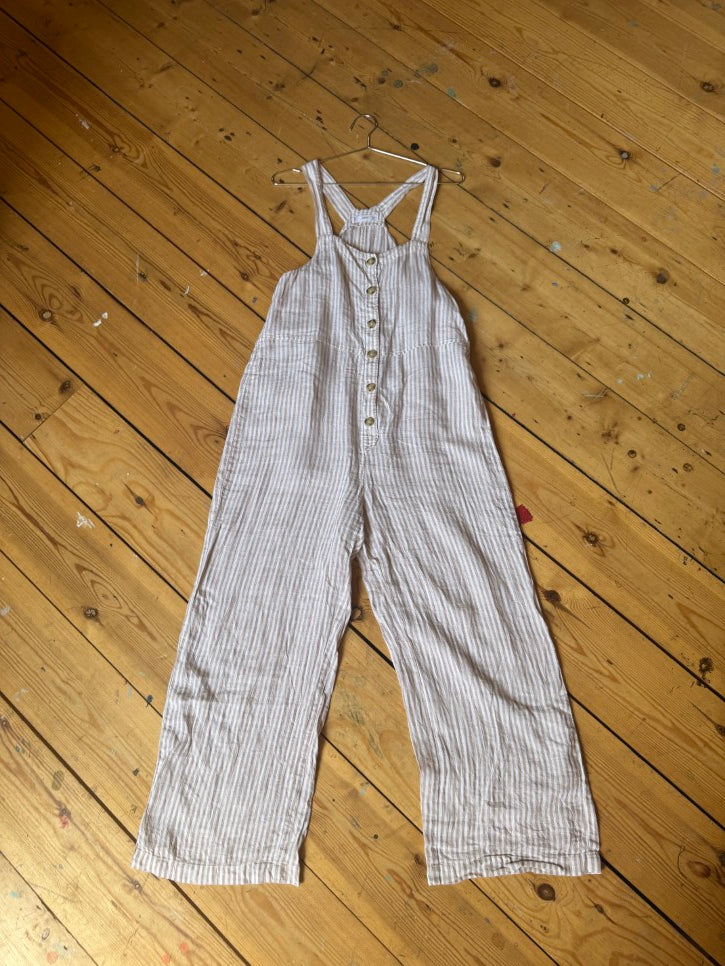 Linen striped jumpsuit (M)