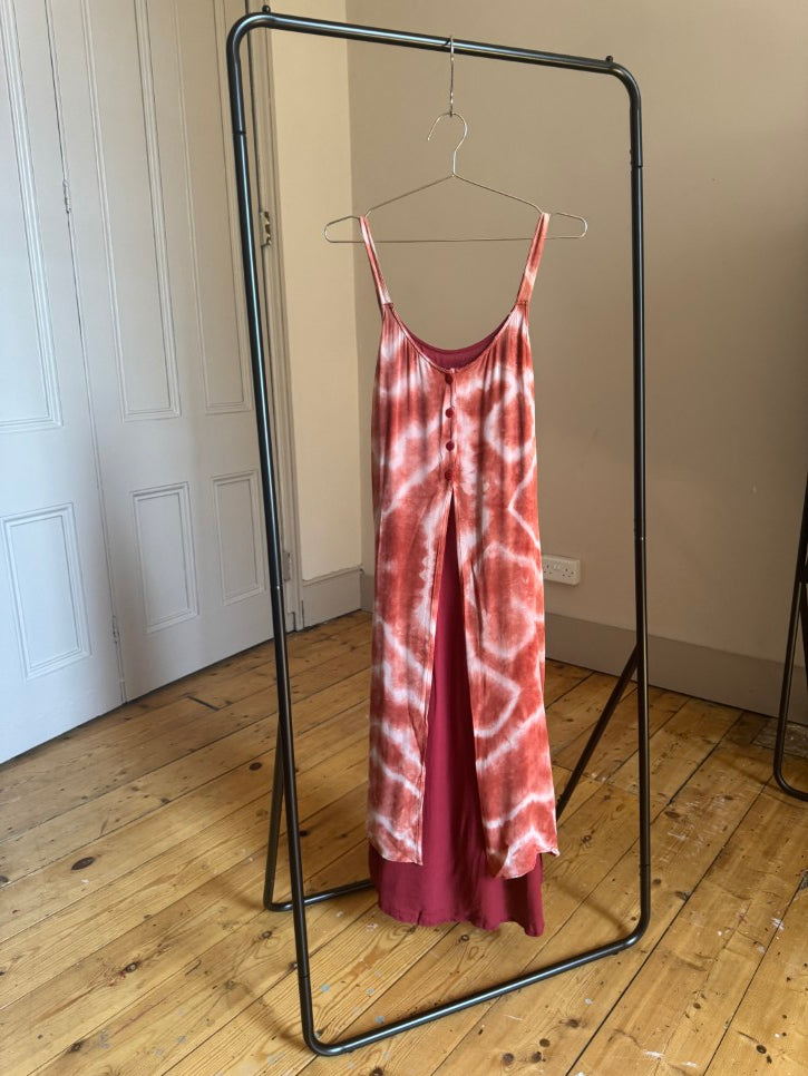 Tie dye overlay button dress (S / M)