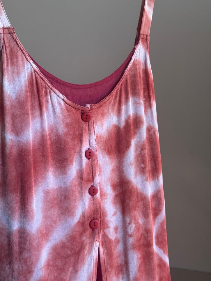 Tie dye overlay button dress (S / M)