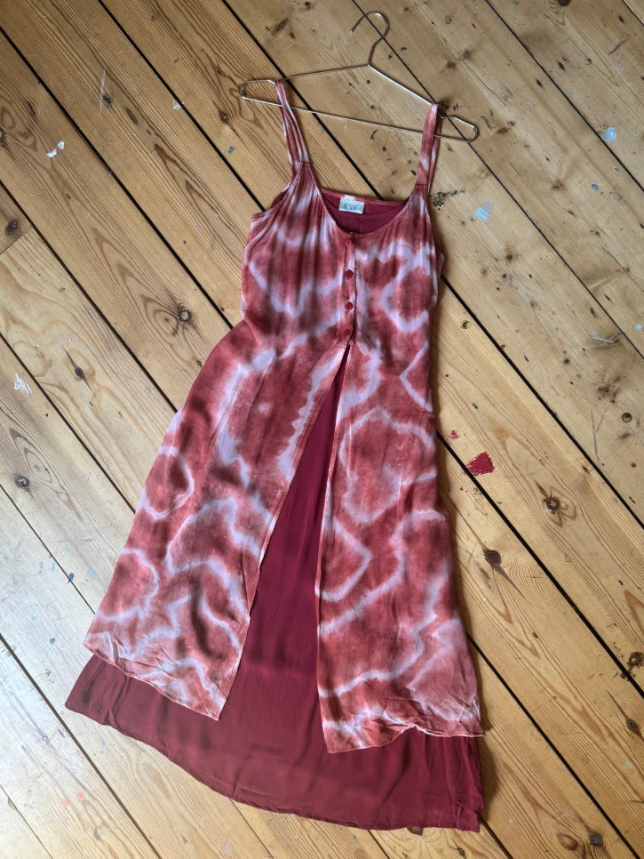 Tie dye overlay button dress (S / M)