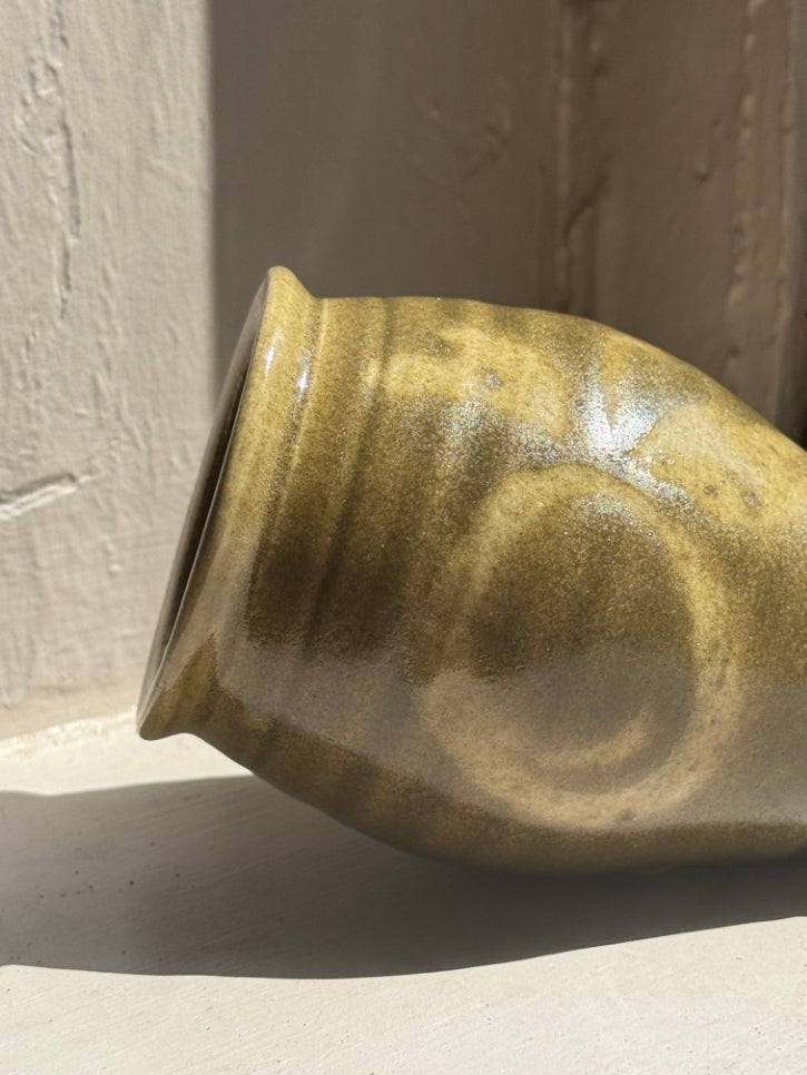 Small glazed ceramic vase
