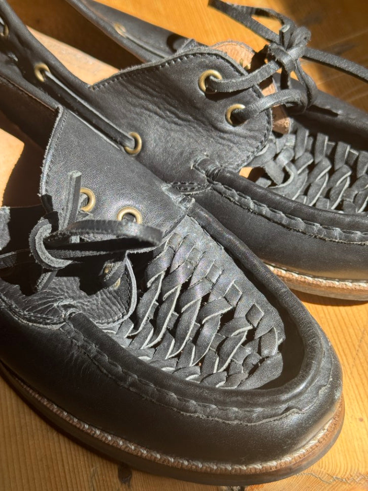 Leather woven boat shoes (6)